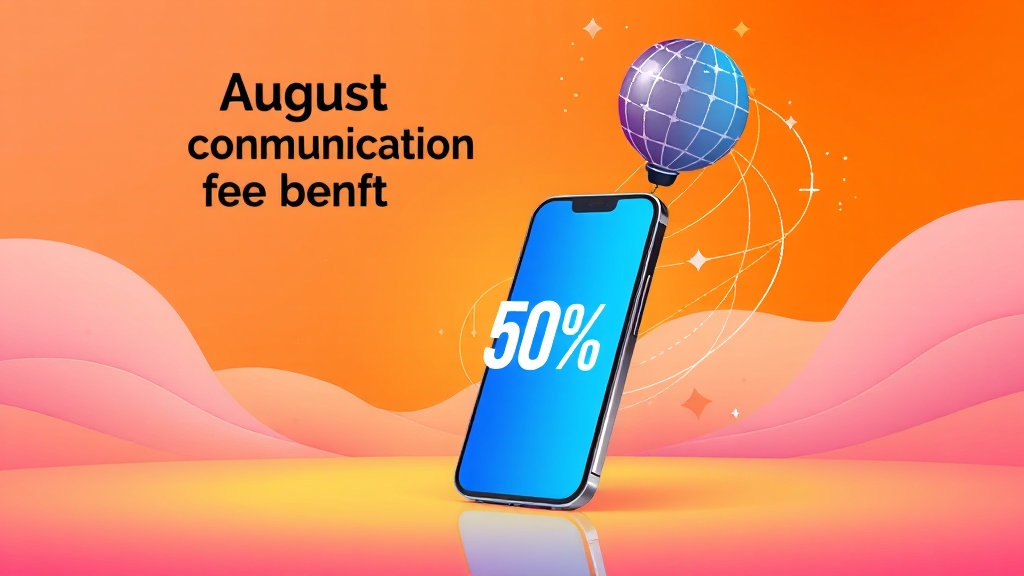 8월 통신요금 할인 & 데이터 추가 안내 (illustration 스타일)