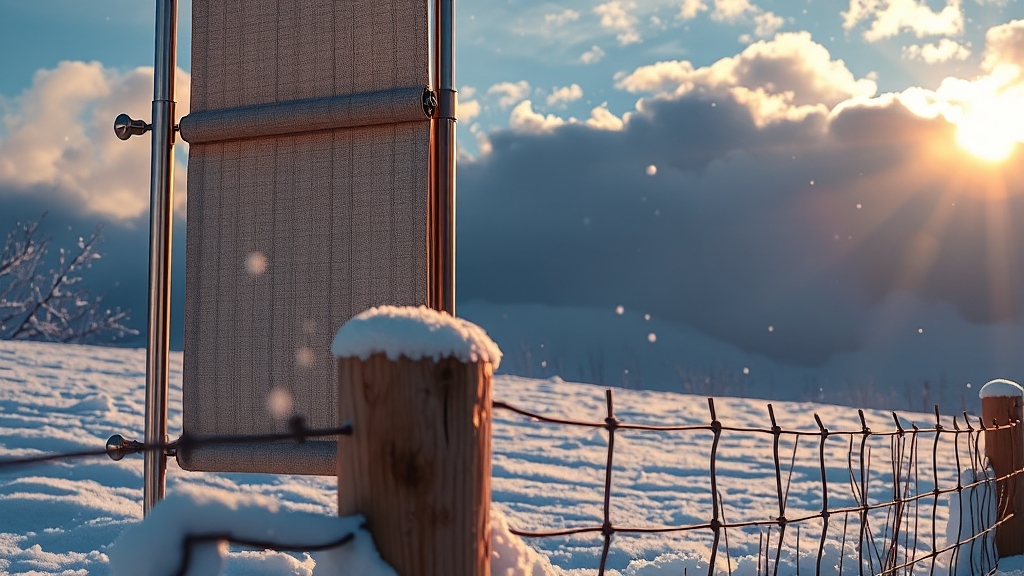 강풍 대비 설치 팁 (realistic 스타일)