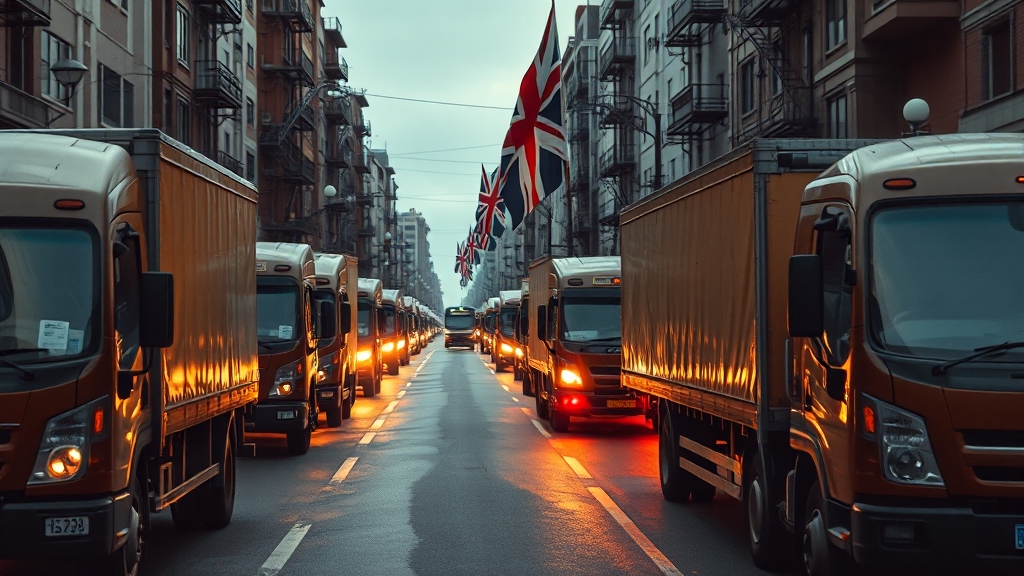 새벽 배송 금지 주장에 대한 노조 입장 (realistic 스타일)