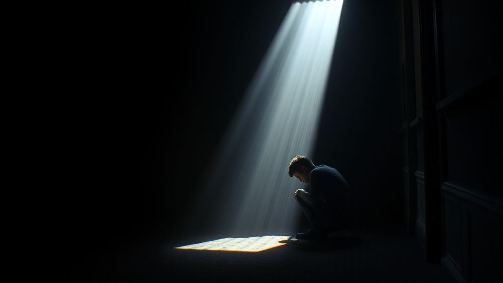 우울증 초기 증상 자가 진단 (realistic 스타일)