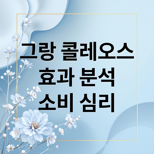 그랑 콜레오스
효과 분석
소비 심리 (그랑 콜레오스 효과)