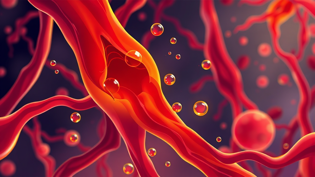 헤링 오일의 혈관 건강 효능 (illustration 스타일)