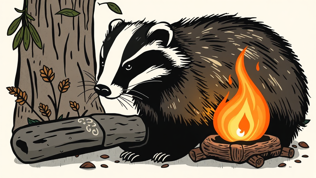 오소리기름, 무엇일까요? (illustration 스타일)