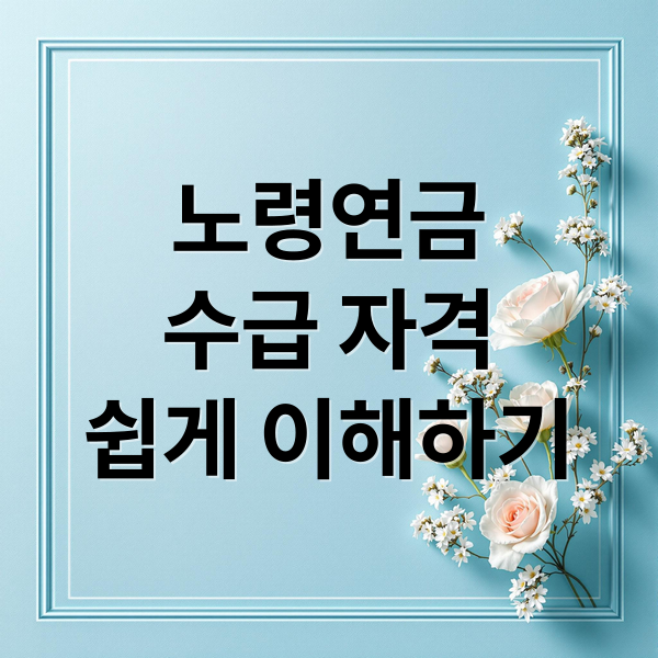 노령연금
수급 자격
쉽게 이해하기 (노령 연금 수급자격 즉각수령)