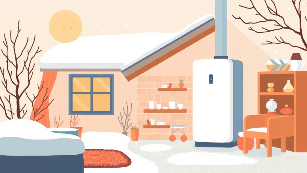 보일러 난방 & 운전 모드 활용 (illustration 스타일)