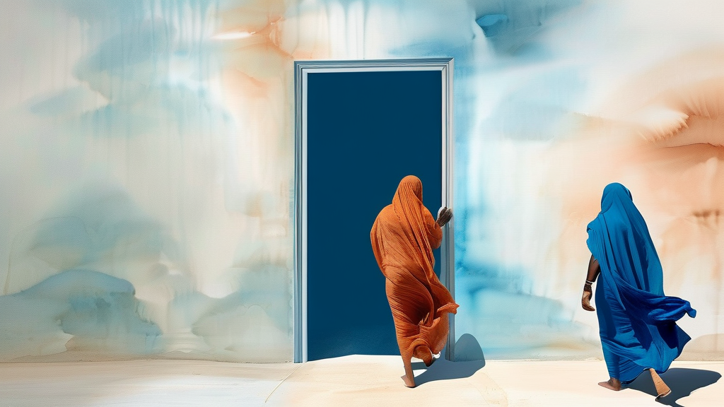 임대차 3법과 주거 복지의 위기 (watercolor 스타일)