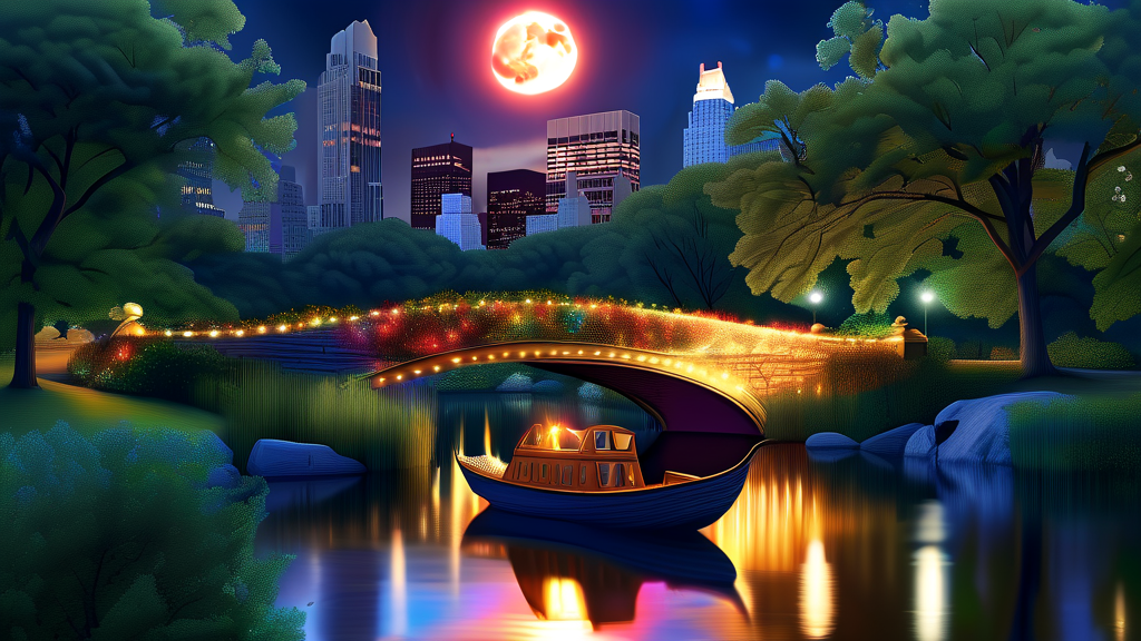 잊지 못할 추억 만들기: 센트럴파크 보트 이용 시간 및 팁 (realistic 스타일)