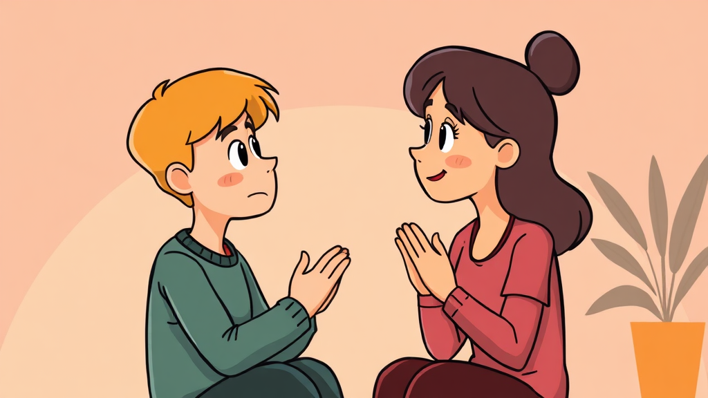 진심 사과 기술 (cartoon 스타일)