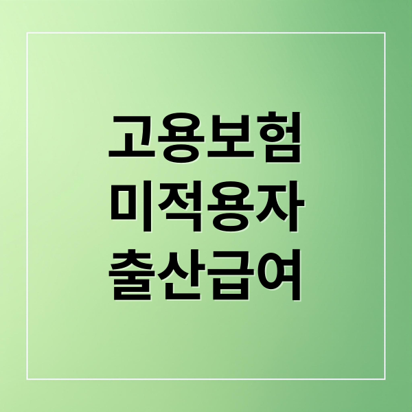 고용보험
미적용자
출산급여 (고용보험 미적용자 출산급여 150만원)