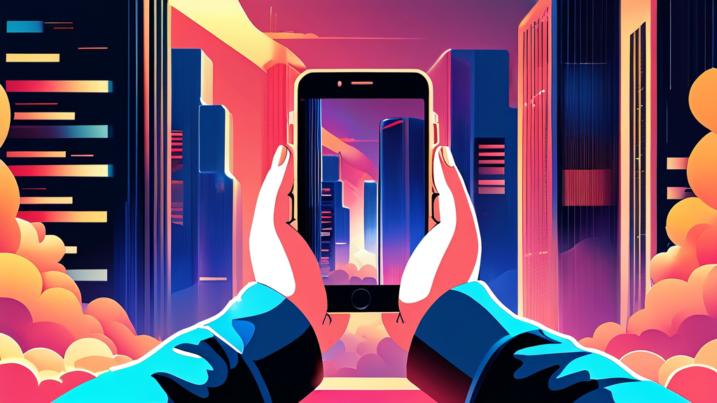 아이폰에서 갤럭시로 파일 받는 방법 (illustration 스타일)