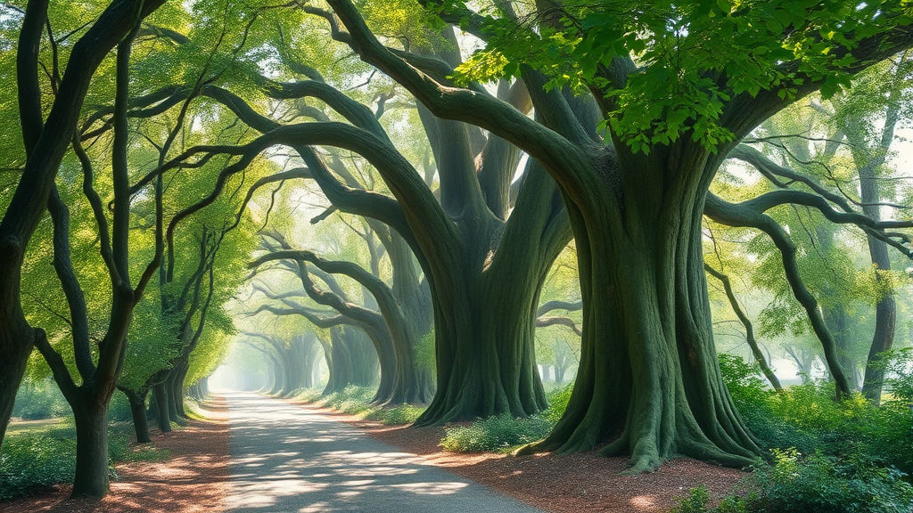 비자림 주요 특징 (watercolor 스타일)