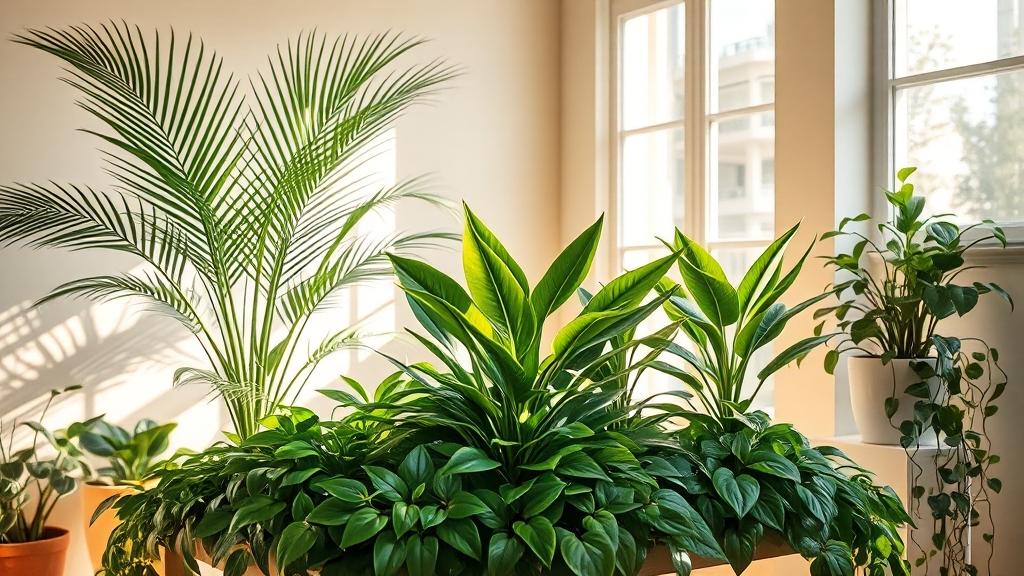 집에서 키우기 쉬운 식물 (realistic 스타일)