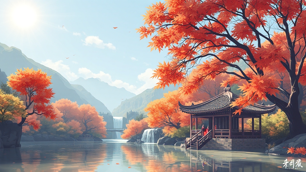 의림지 둘레길 산책 (illustration 스타일)