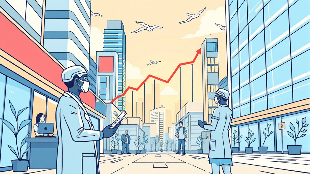 의료 AI 혁신, 주가 상승 이끌까? (illustration 스타일)