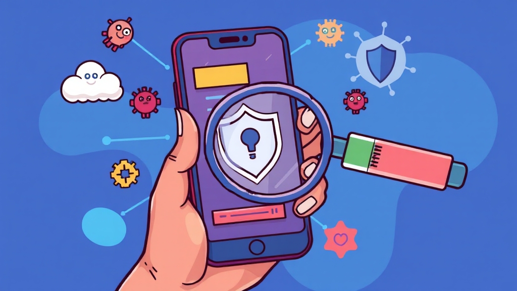 악성코드 감염 시 대처법 (cartoon 스타일)