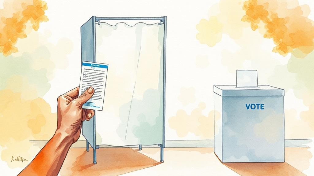 사전투표, 어떻게 진행되나요? (watercolor 스타일)