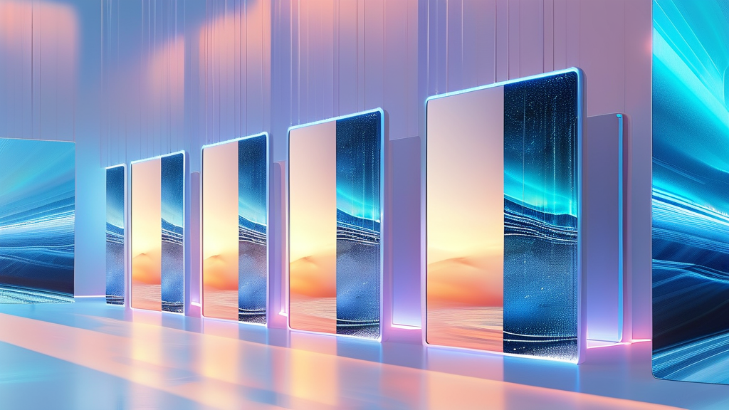 광반도체 기술의 특징과 작동 원리 (watercolor 스타일)