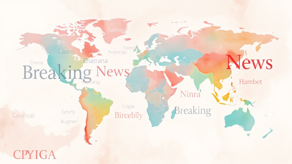 주요 뉴스 헤드라인 (watercolor 스타일)