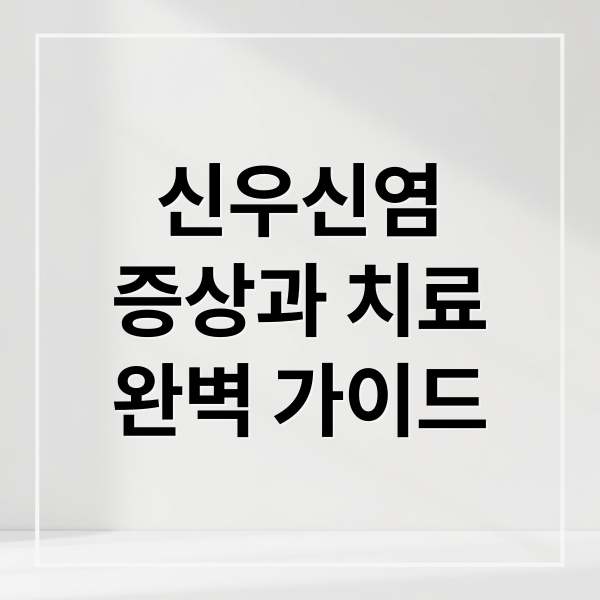 신우신염
증상과 치료
완벽 가이드 (신우신염)