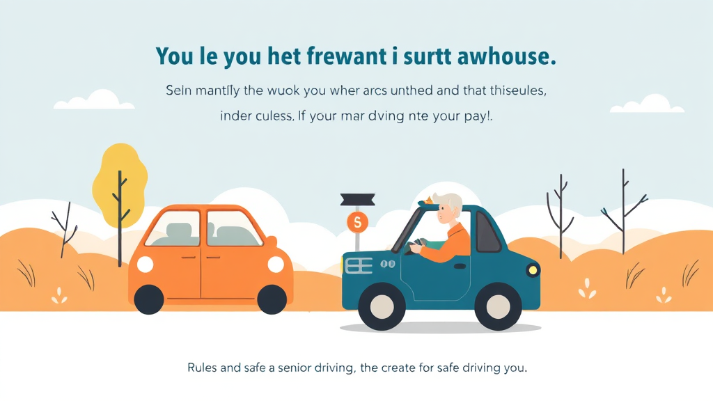 안전한 고령 운전을 위한 필수 정보 (illustration 스타일)