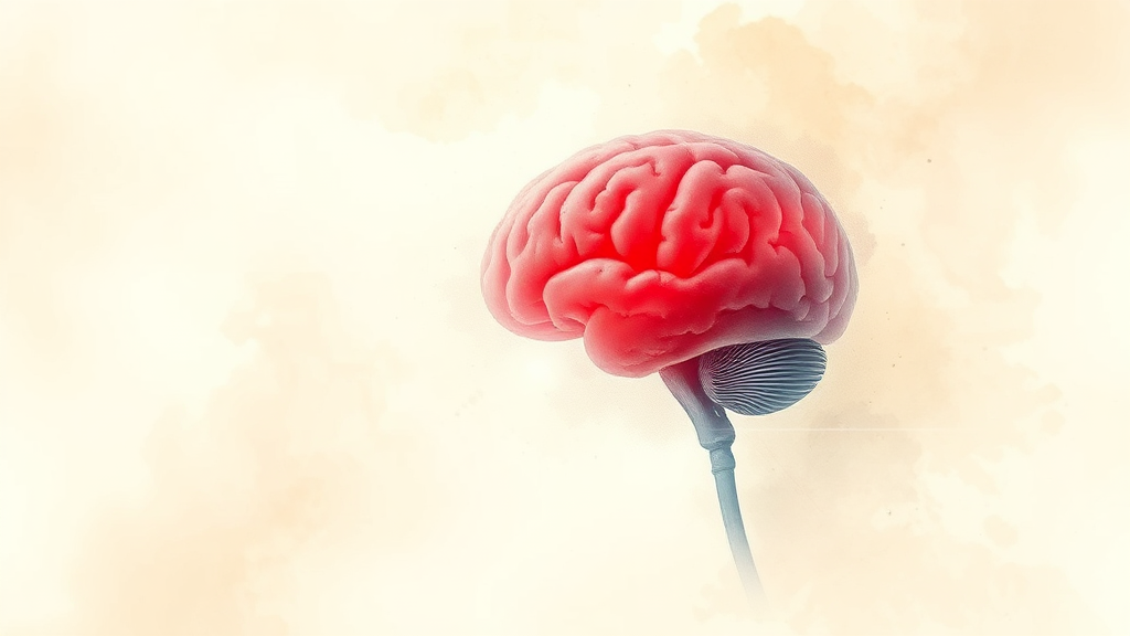 뇌암의 증상 (watercolor 스타일)