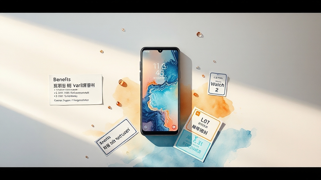 통신사별 사전 예약 혜택 비교 (watercolor 스타일)