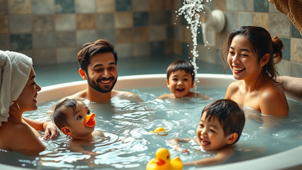 가족탕 이용 꿀팁 (realistic 스타일)