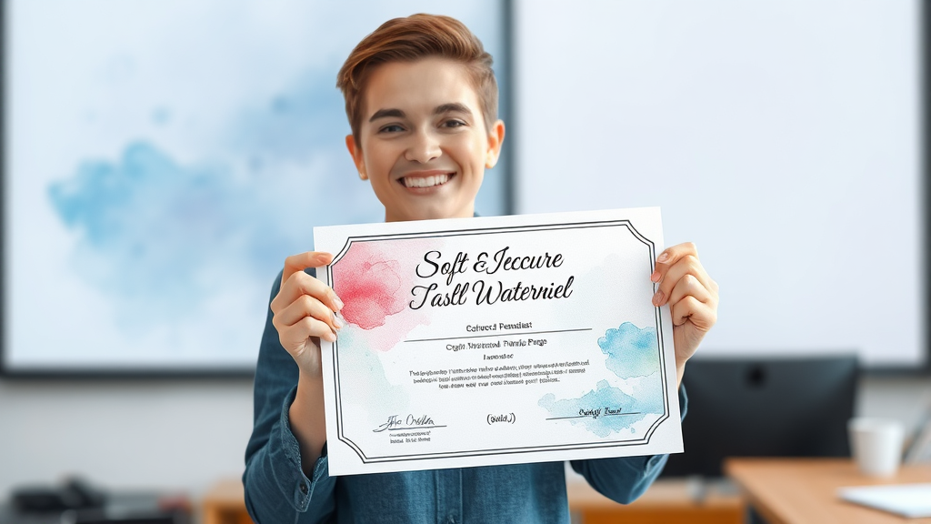 자격증 취득, 이렇게! (watercolor 스타일)