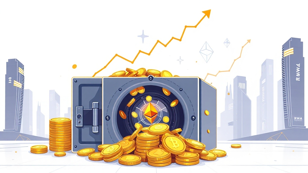 블랙록 협력 & RWA 성장 (cartoon 스타일)