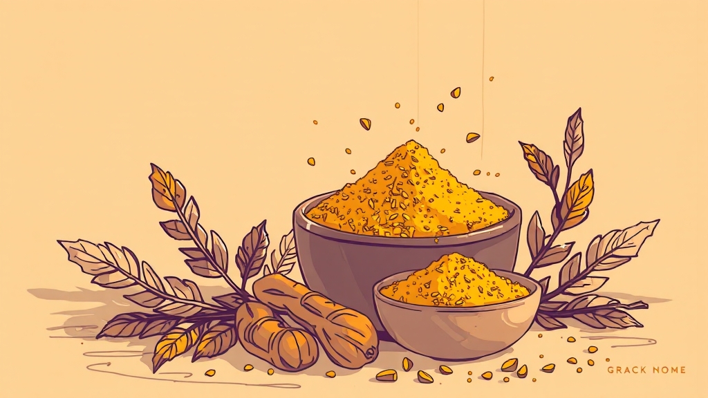 커큐민, 무엇일까요? (illustration 스타일)