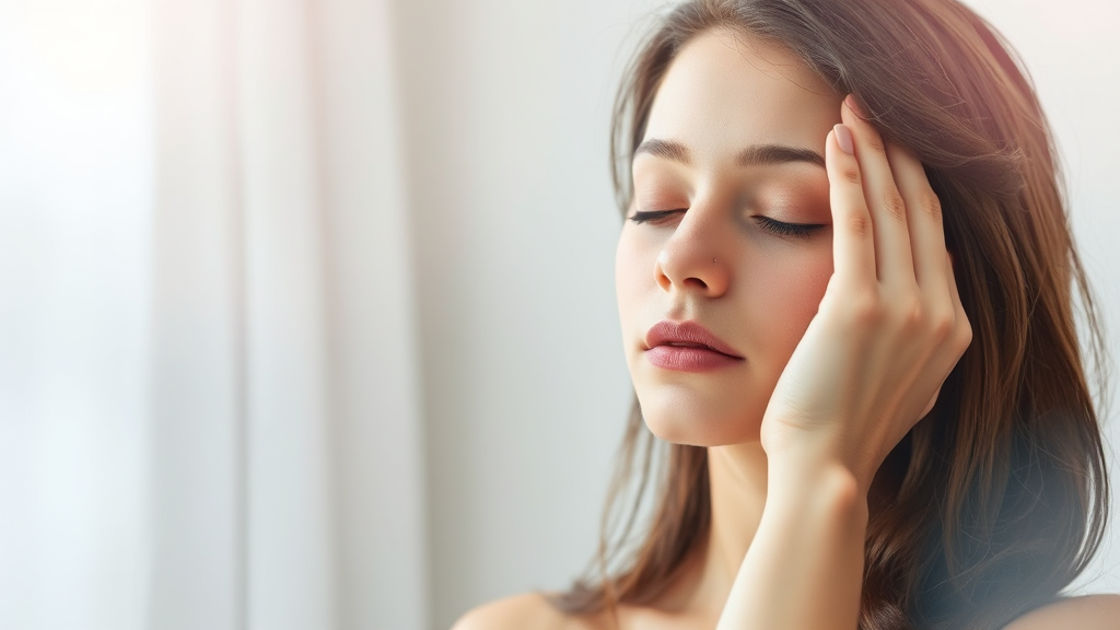 두통 완화를 위한 자가 관리법 (watercolor 스타일)