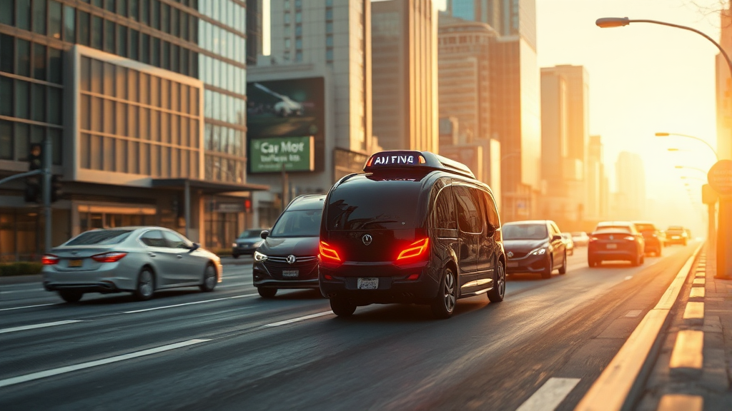 자율주행 기술: 미래를 향한 여정 3 자율주행 현재와 트렌드 (realistic 스타일)