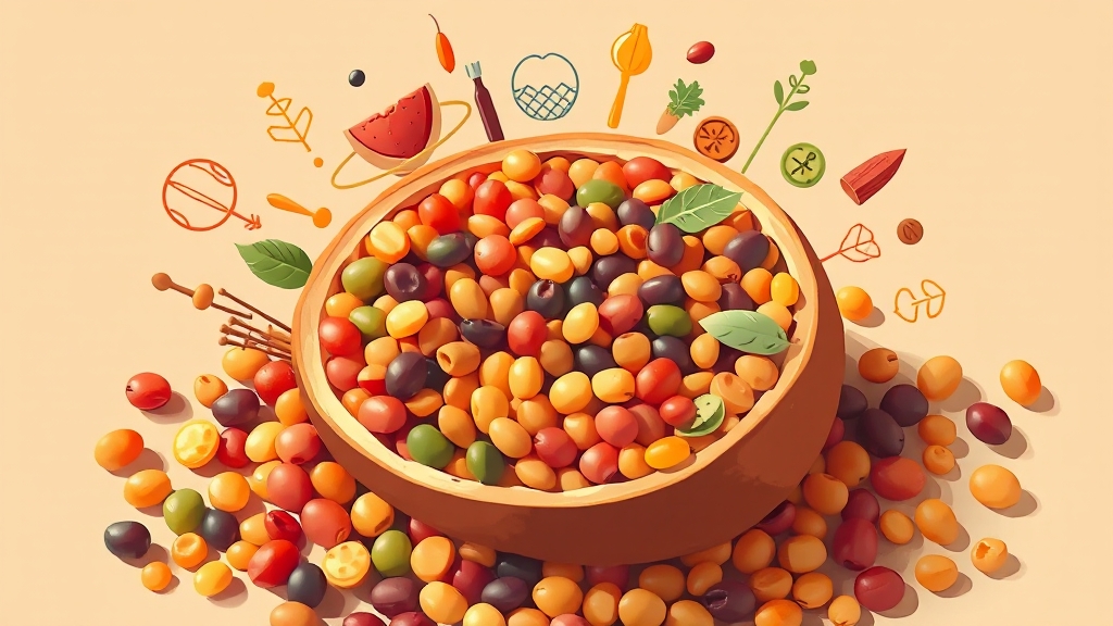 렌틸콩, 어떤 영양소가 있을까? (illustration 스타일)