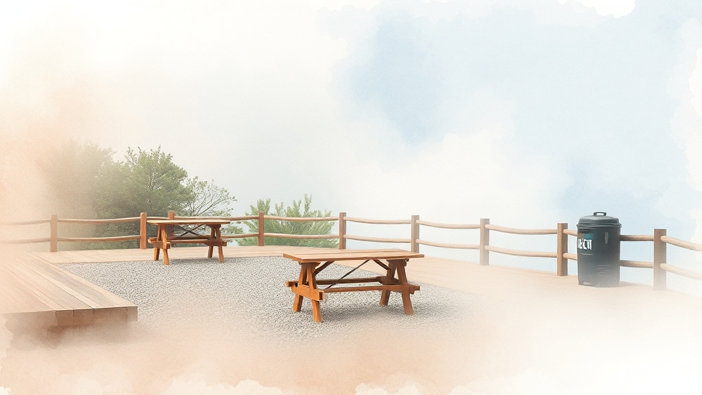 캠핑장 시설 안내 (watercolor 스타일)