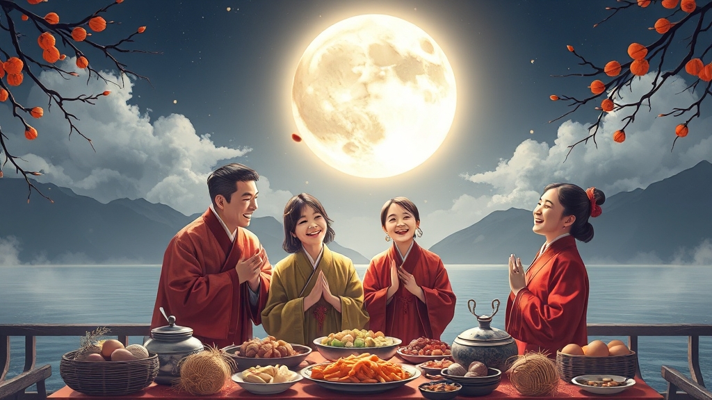 추석 인사말 작성 가이드 (illustration 스타일)