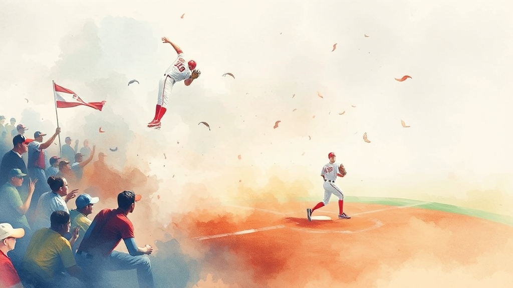 폰세 계약 팬 반응 및 기대 (watercolor 스타일)