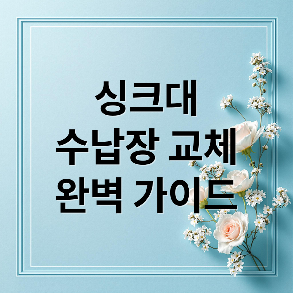 싱크대
수납장 교체
완벽 가이드 (싱크대 수납장 주방가구 교체 및 제작)
