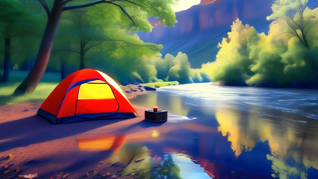 아우라지 캠핑: 자연 속 휴식과 즐거움 (realistic 스타일)