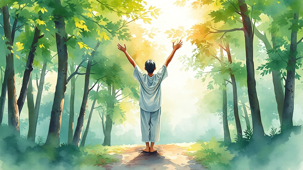 나무 관련 꿈, 긍정과 부정 의미 (watercolor 스타일)