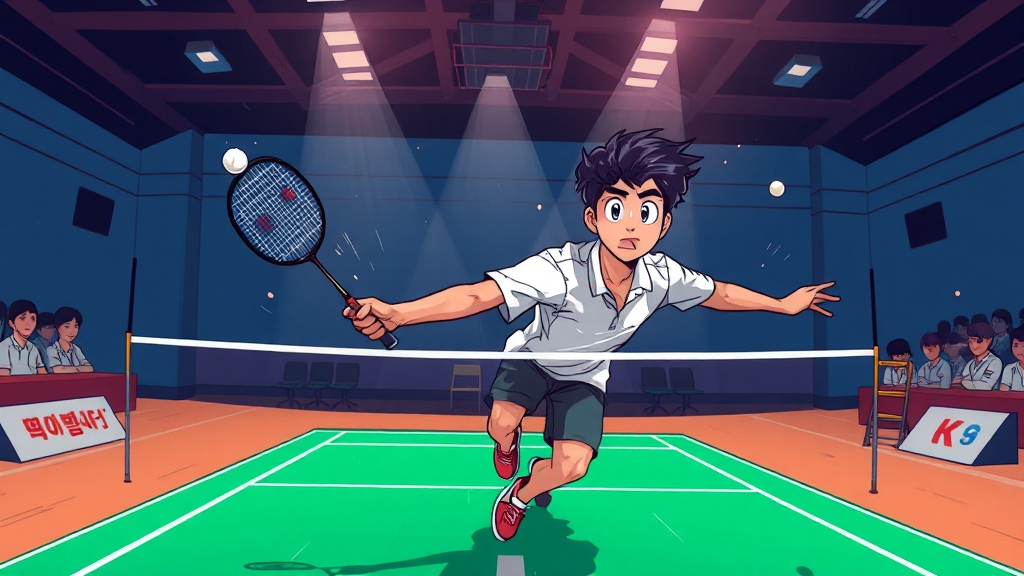 안세영 선수의 강점은? (cartoon 스타일)