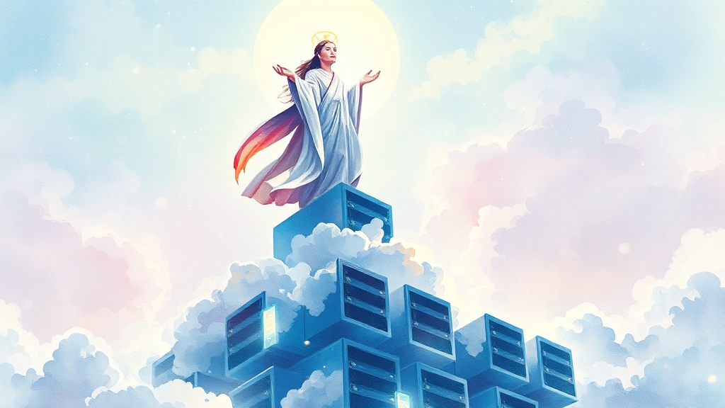 오라클 주가 폭등 배경 (watercolor 스타일)