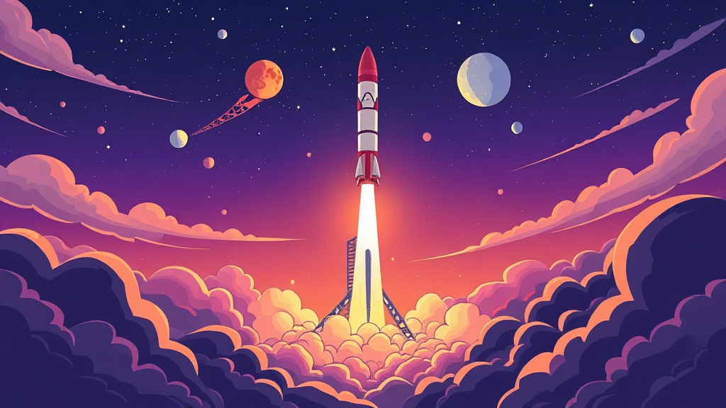 누리호 발사 성공의 의미 (cartoon 스타일)