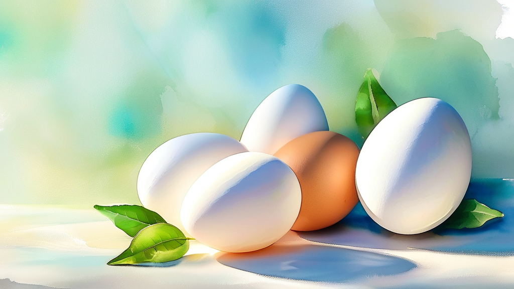 냉장 vs 상온 보관: 계란 신선도에 미치는 영향 (watercolor 스타일)