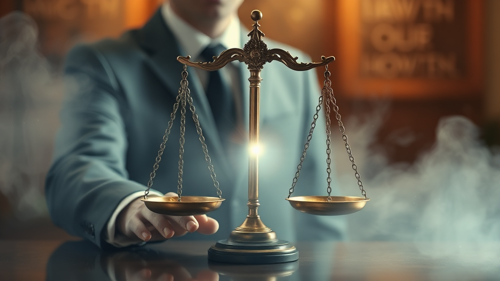 결론: 신성한 법률사무소: 믿음 안에서 법률 문제를 해결하는 곳 (watercolor 스타일)