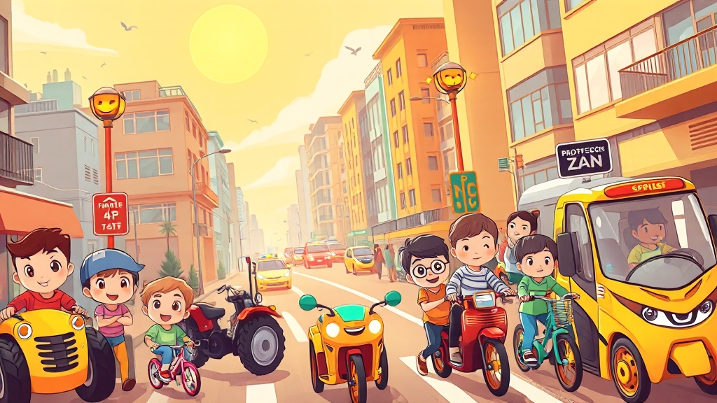 스쿨존 특별 규정 (cartoon 스타일)