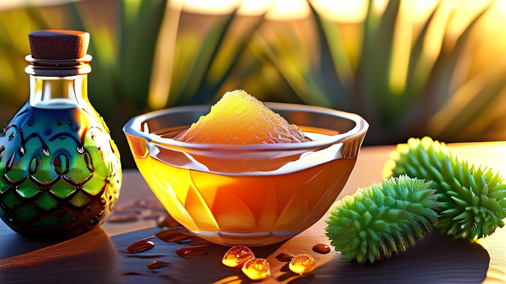 아가베 시럽이란 무엇인가요? (realistic 스타일)