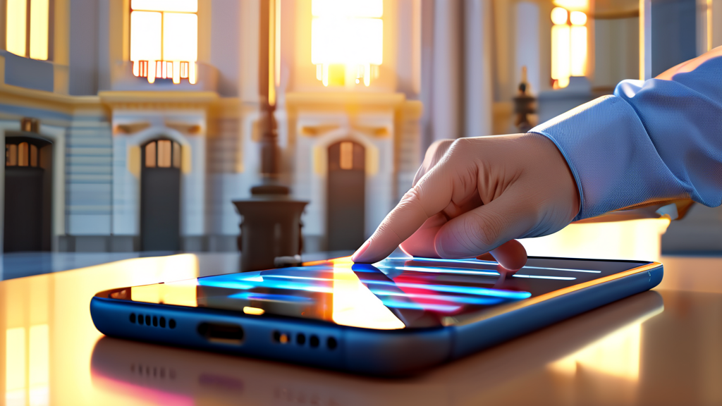 스마트폰 앱과 우편 송달로 사건번호 확인하기 (realistic 스타일)