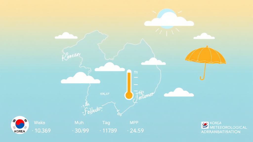 지역별 현재 날씨 및 주간 예보 (illustration 스타일)