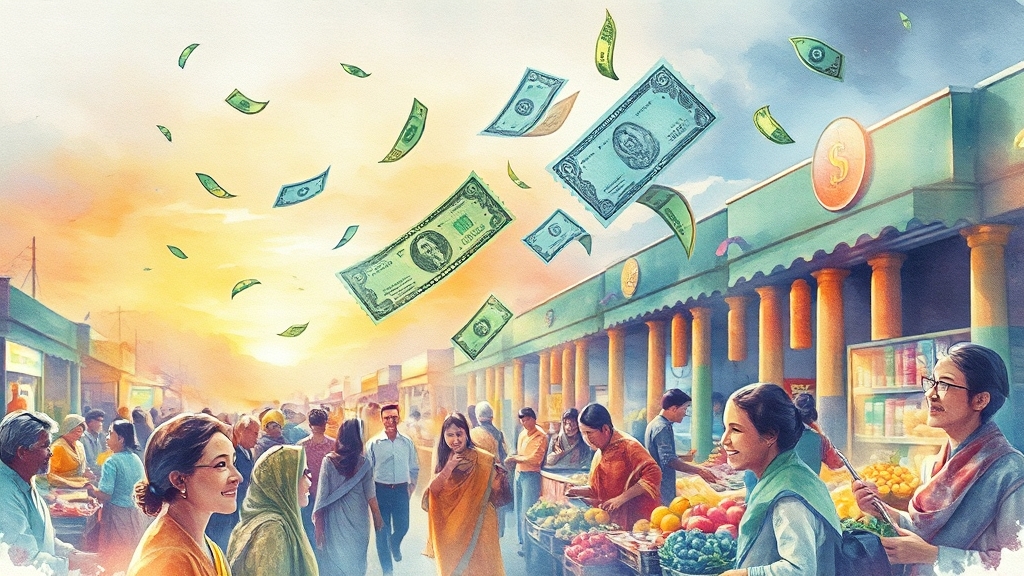 소비쿠폰, 앞으로 어떻게 될까요? (watercolor 스타일)