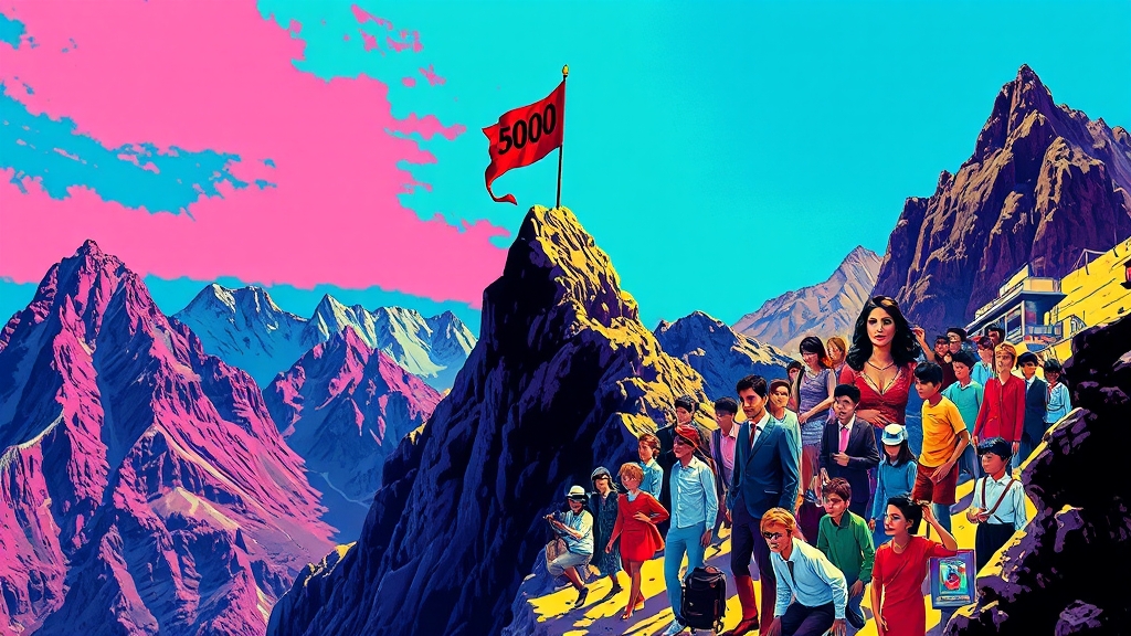 코스피 5000, 넘어야 할 산은? (popart 스타일) (재시도)